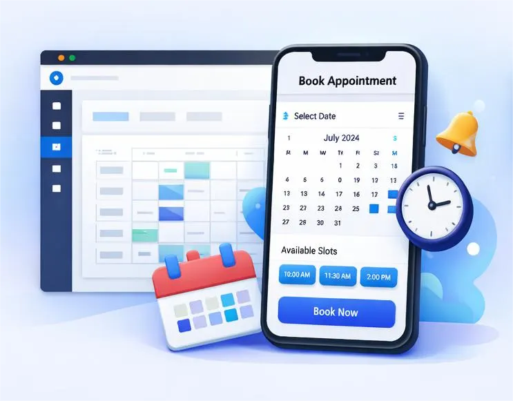 vCard appointment booking portal