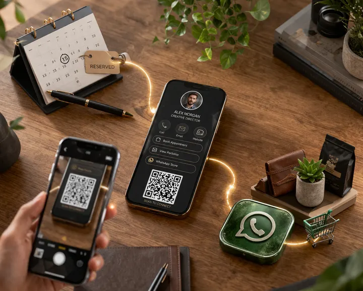 Digital vCard smart business card preview