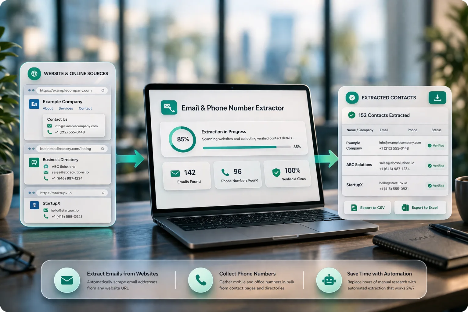 Email and Phone Number Extractor