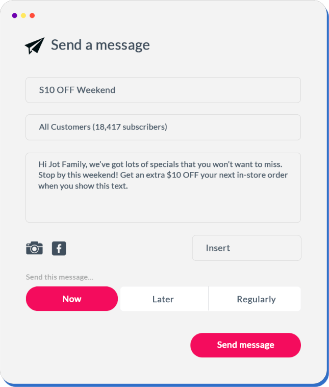 RapBooster SMS Campaign Dashboard Interface