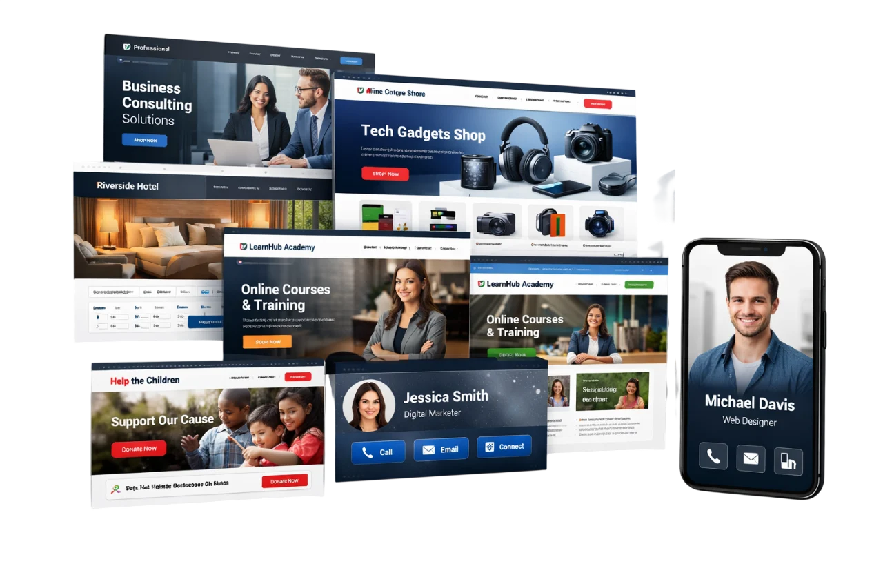 RapBooster website templates — 14 purpose-built themes for different business types