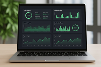 WhatsApp Payments centralized management dashboard — transaction reporting and performance insights